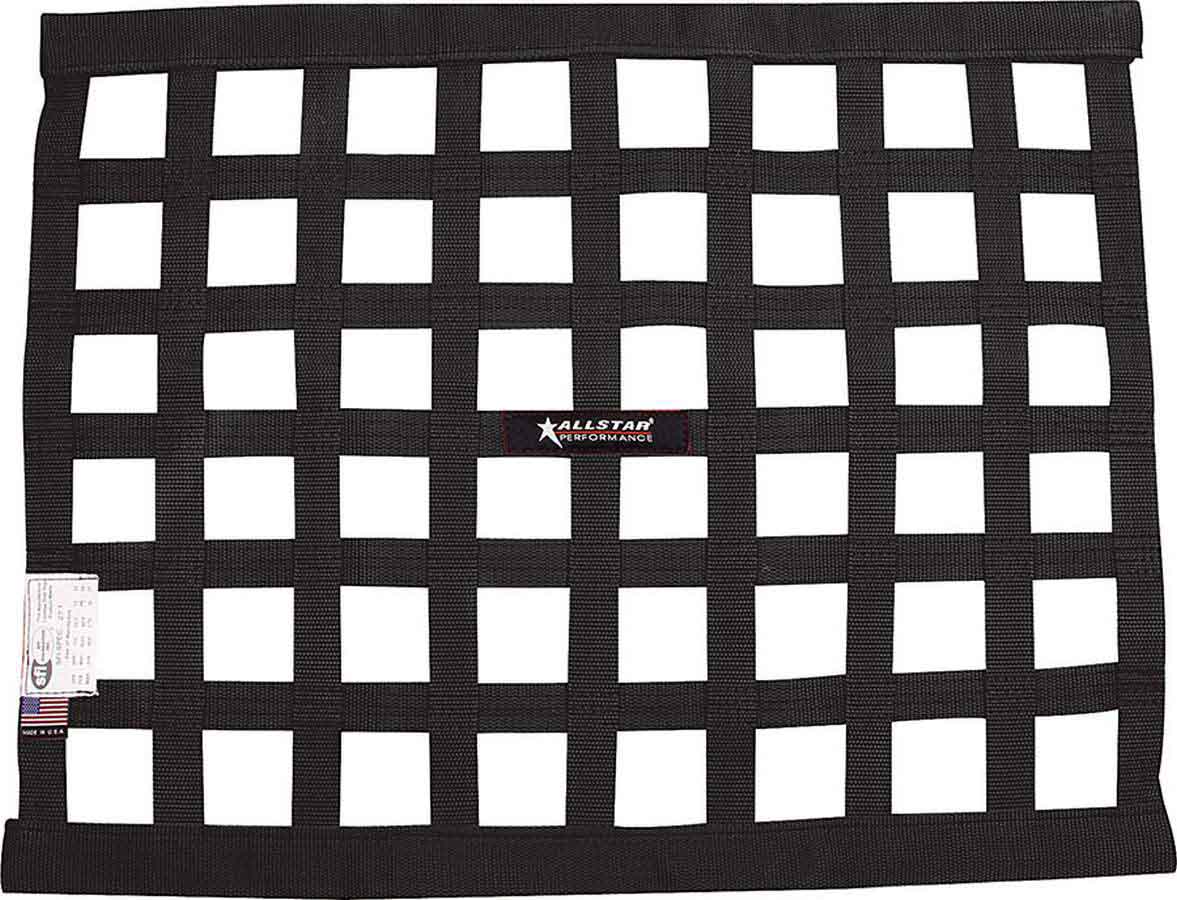 Allstar Performance RIBBON WINDOW NET BORDER STYLE 18 X 24 SFI BLACK