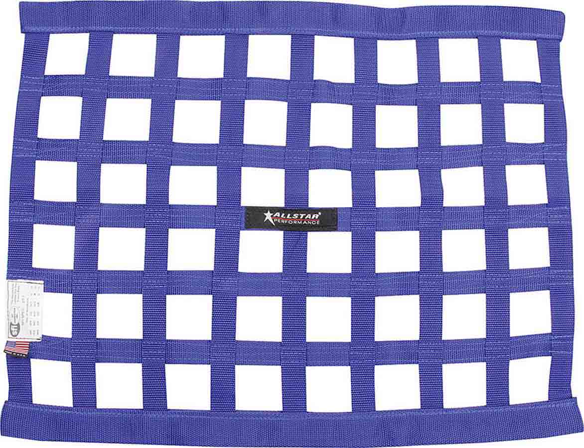 Allstar Performance RIBBON WINDOW NET BORDER STYLE 18 X 24 SFI BLUE