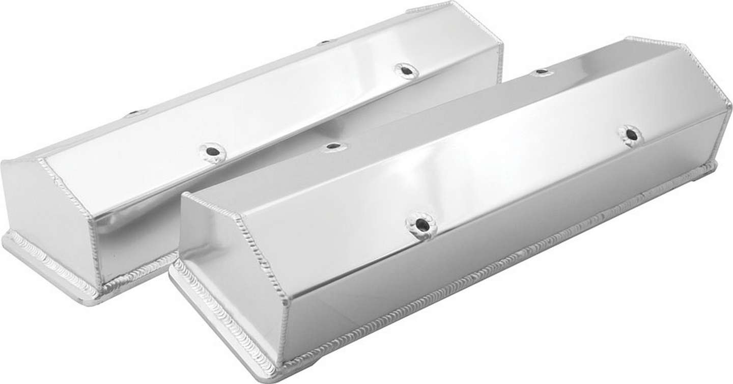 Allstar Performance SB Chevy Fabricated Aluminum Valve Covers Standard Covers Without Tubes