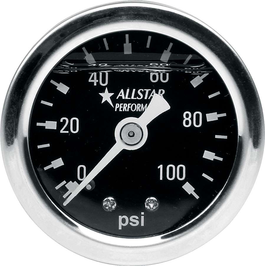 Allstar Performance 1.5IN GAUGE 0-100 PSI LIQUID FILLED