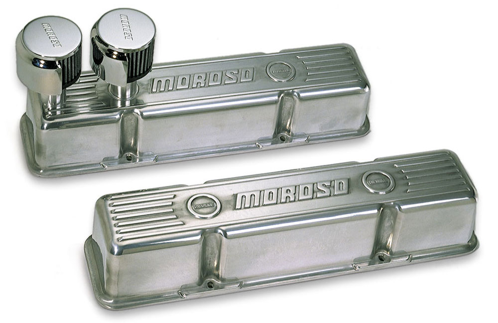 Moroso 68365 Tall Valve Covers Polished Aluminum SBC Fits Small Block